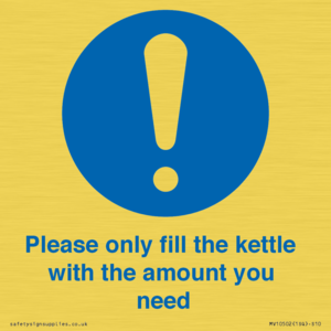 Please only fill the kettle with the amount you need